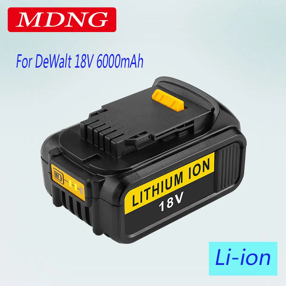 

100% Original For DeWalt 18V 6000mAh Rechargeable Power Tools Battery with LED Li-ion Replacement DCB205 DCB204-2 20V DCB206