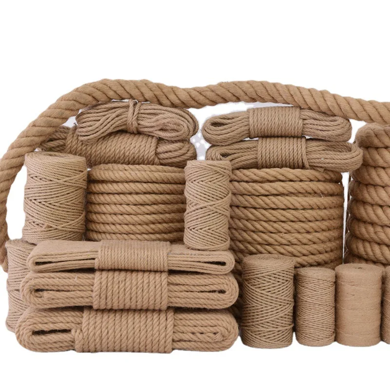 

Decorative Hemp Rope Cafe Retro Lighting Hemp Rope Tag Rope Cat Climbing Frame Rope Handmade Jute Rope