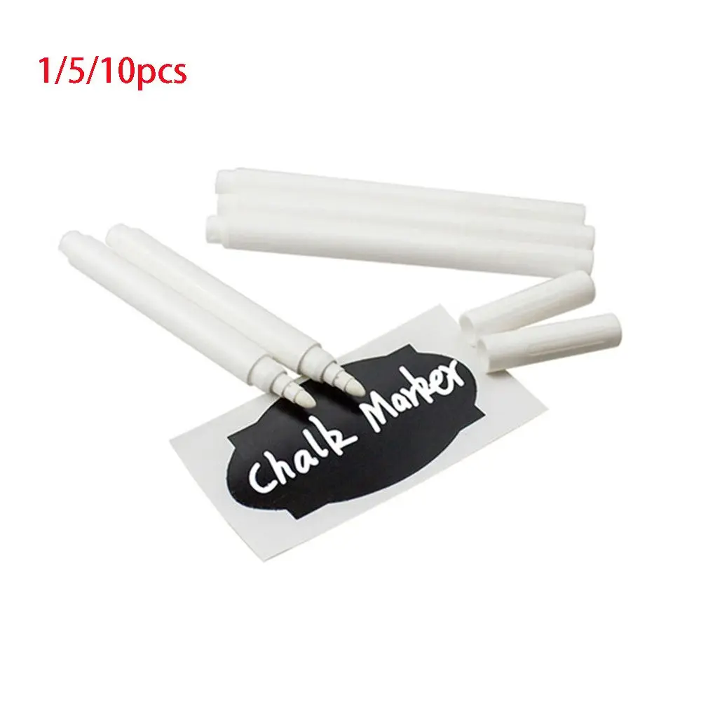 Фото 1/5/10 шт. Экологичные маркеры для досок и окон, металлические и пластиковые, белые жидкие меловые ручки №4