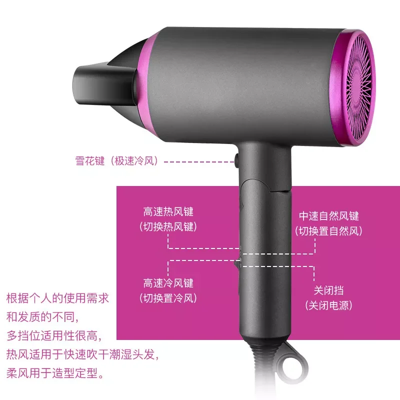 HA-Life Home Appliances Hair Dryer Travel Hair Dryer Negative Ion Hammer Hair Dryer 2022 enlarge