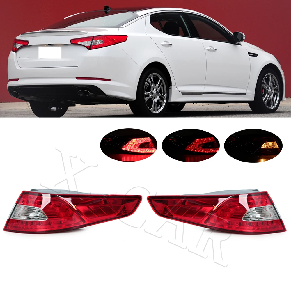 Фото Для kia k5 Optima 2011 2012 2013, задние фонари, указатели поворота, стоп-сигналы, предупреждающие мигающие огни, фары дальнего света №1