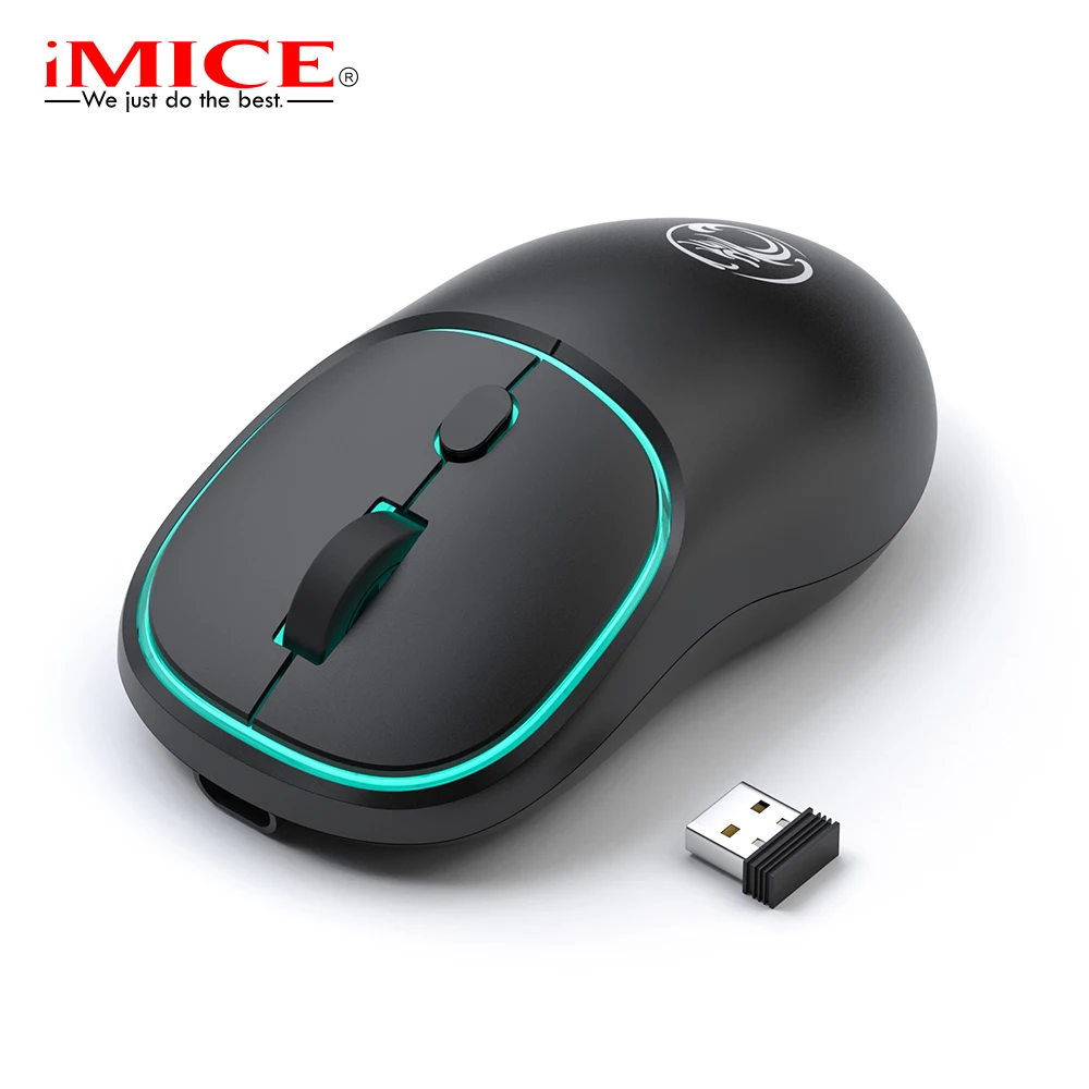 

iMice Rechargeable Wireless Mouse Silent Computer LED Mini 1600 DPI Ergonomic Gaming Mause Optical USB For Laptop PC