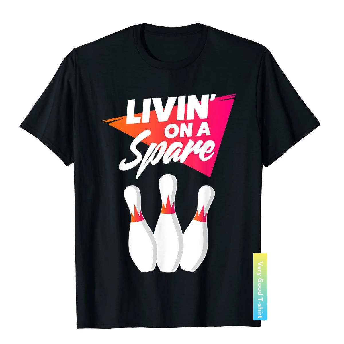 

Living On A Spare Bowling Team For Men Women Or Kids T-Shirt Classic Men T Shirts Classic Tops Shirts Cotton Party