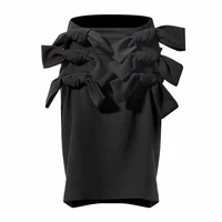 women fashion gothic bodycon patchwork bowknot skirt high waist black midi skirts y2k female new 2021 mall goth skirt ol bottoms