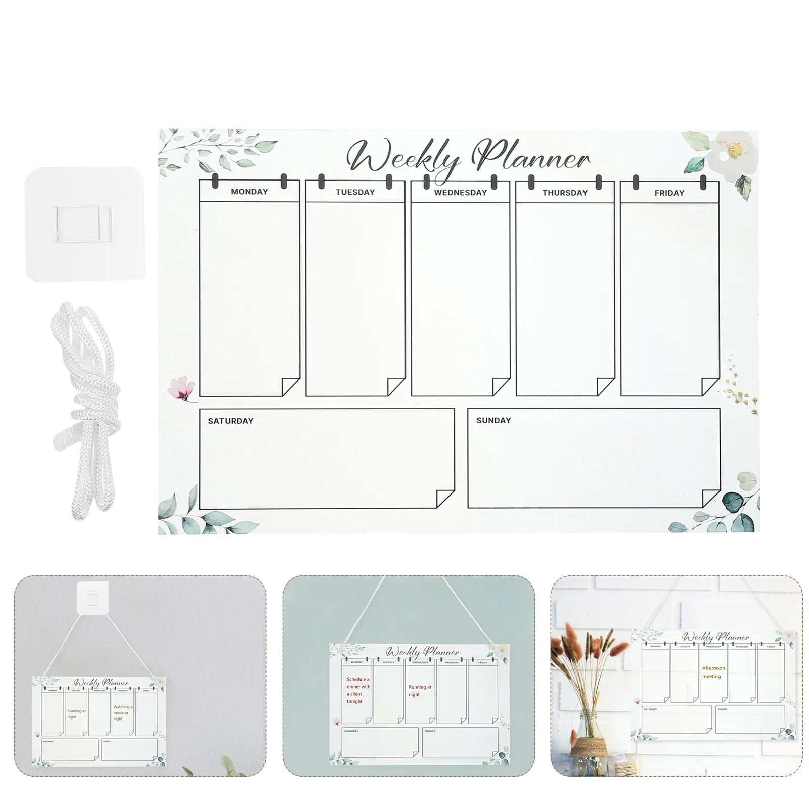 

Weekly Planner Board Writing Pads Transparent Acrylic Note Message Recording Desktop Office Clear Memo