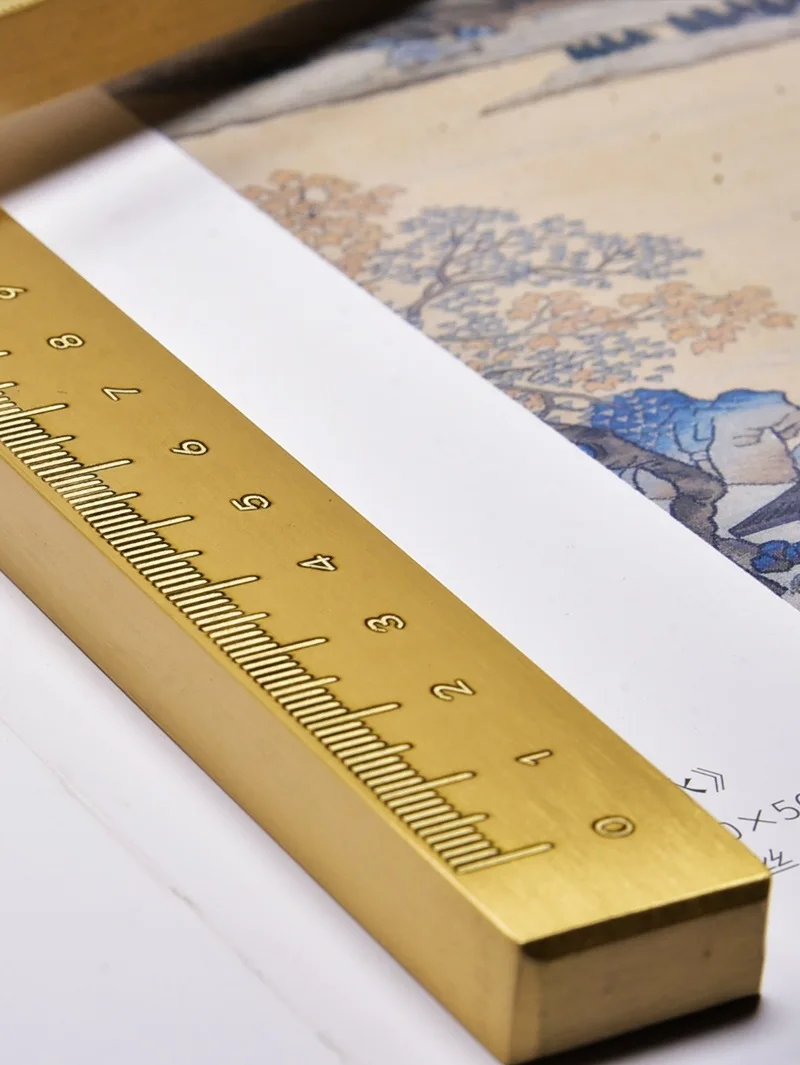 

Large Brass Paperweight Lettering Four Treasures Of The Study Pressure Calligraphy Ruler Pressure Paper Town Wenzhen Creativity