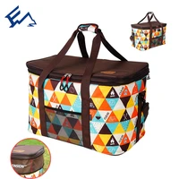 outdoor large capacity tool storage camping bag kitchen cookware picnic carry box adjustable height travel picnic basket