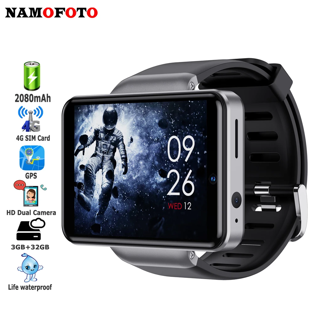 

New 4G Smart Watches 2080mAh Long Standby 3GB RAM 32GB ROM SIM Card GPS 5MP Camera Video Call Watch TV Men's Sports