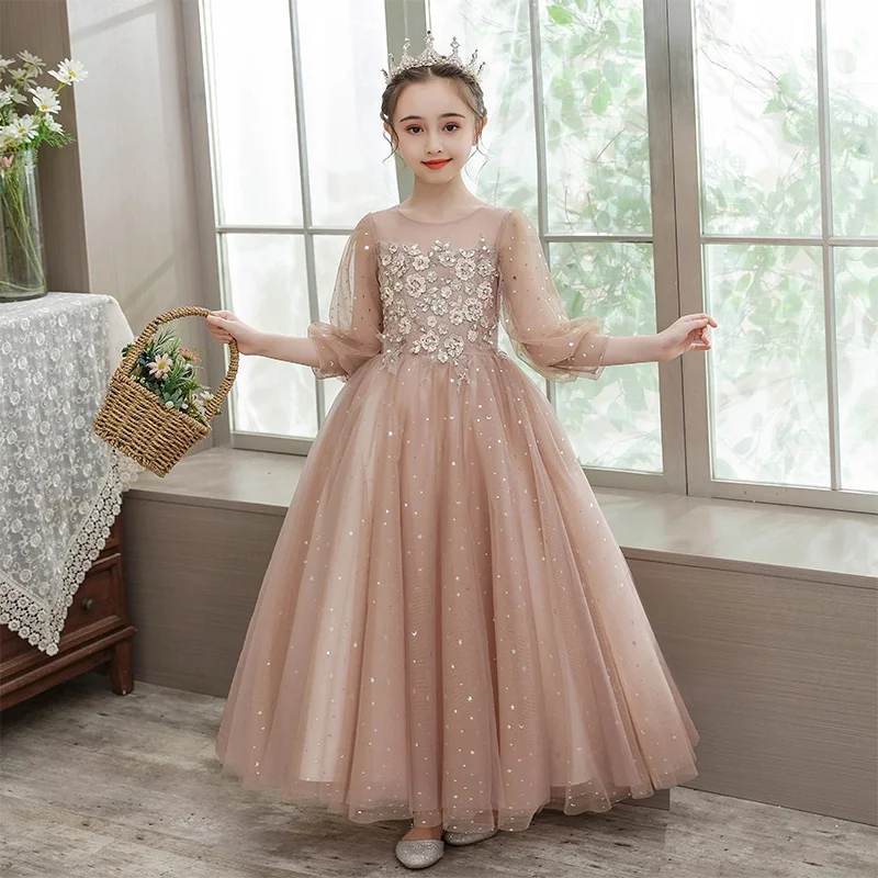 

JIA JIA Ya Girls dress princess dress kids high-end girl flower girl wedding evening dress piano playing