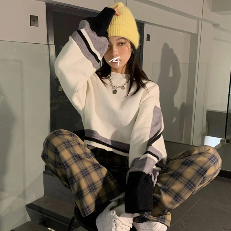 

Женский модный новый стильный свитер с эффектом ленивого ветра, темпераментная универсальная блузка, верхняя одежда на осень и зиму