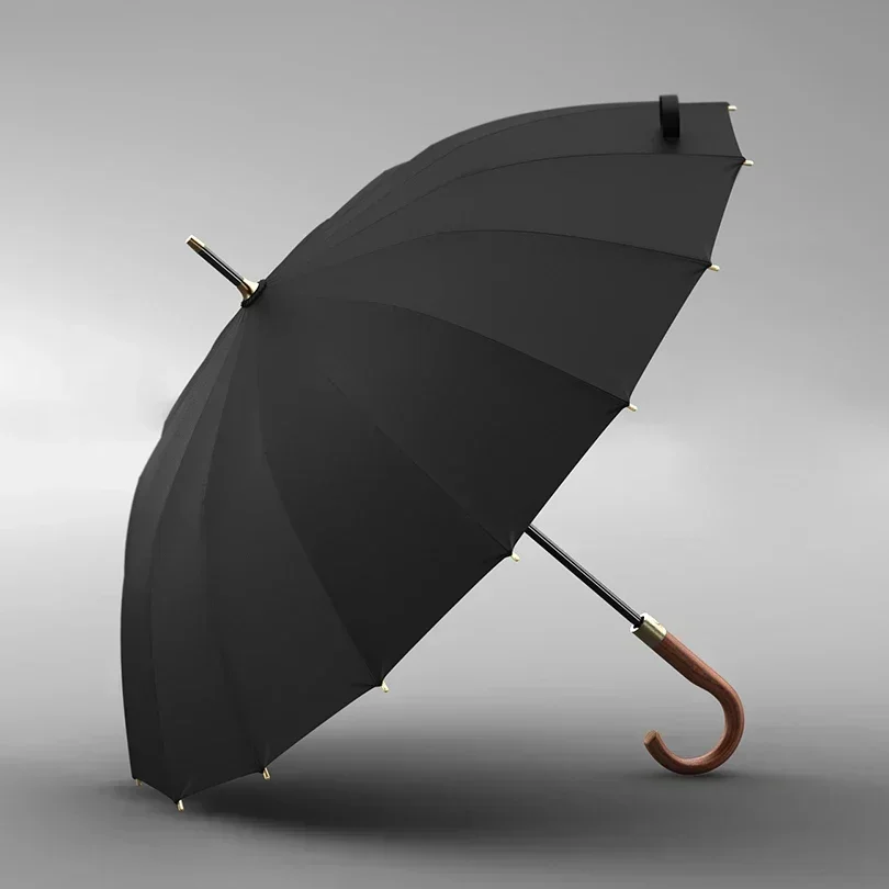 Зонт OLYCAT мужской черный  ветрозащитный 112 см