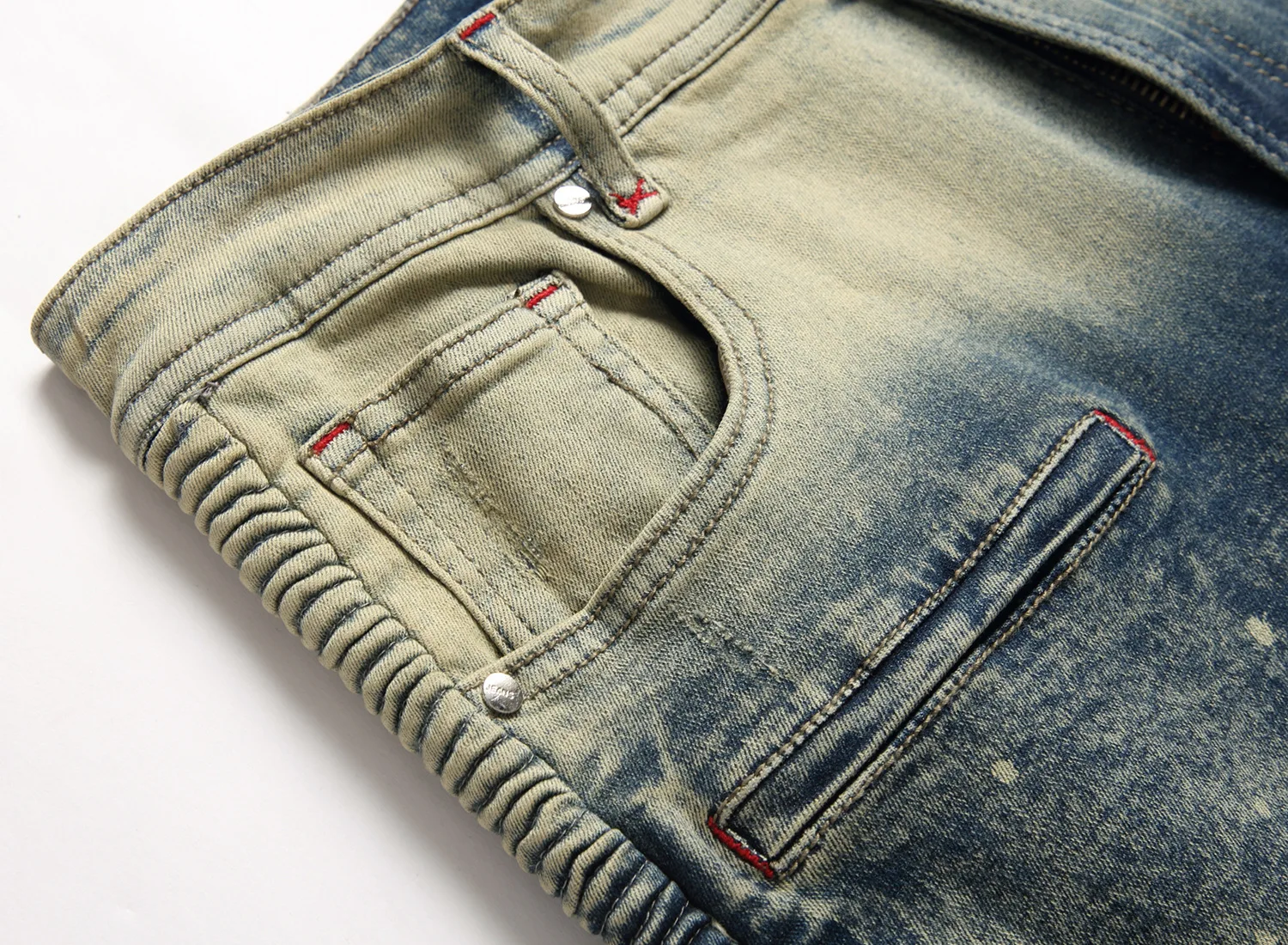 2022 New Mens Slim jeans Men Stretch High Quality Vintage Painting Distressed Denim Cotton Pants Ruched Designer Jeans for Men