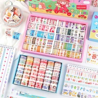 60100 roll kawaii washi tape set cute cartoon masking tape decorative adhesive tape sticker scrapbooking diary gift stationery