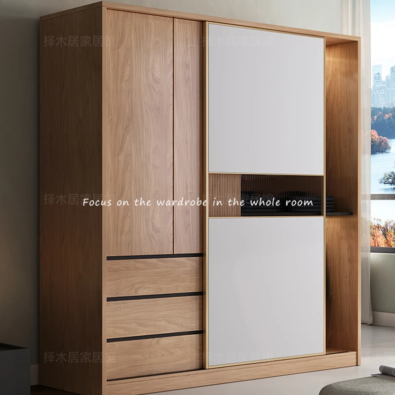 Вертикальный шкаф для общежития деревянный Органайзер спальни в скандинавском