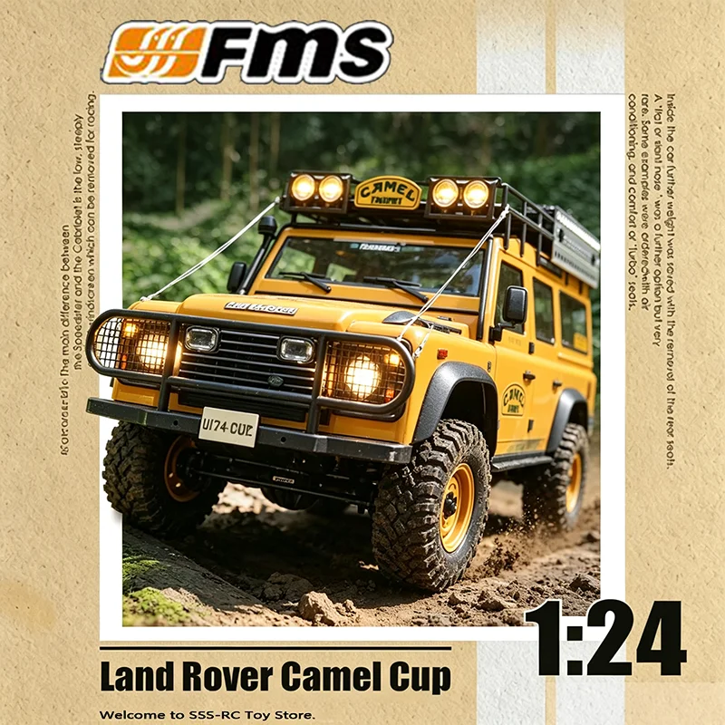 Фото В наличии: Радиоуправляемые внедорожники FMS Land Rover Camel Cup 1:24 FCX24M Defender-D90/D110 Discovery Range Rover — детские игрушки и подарки №1