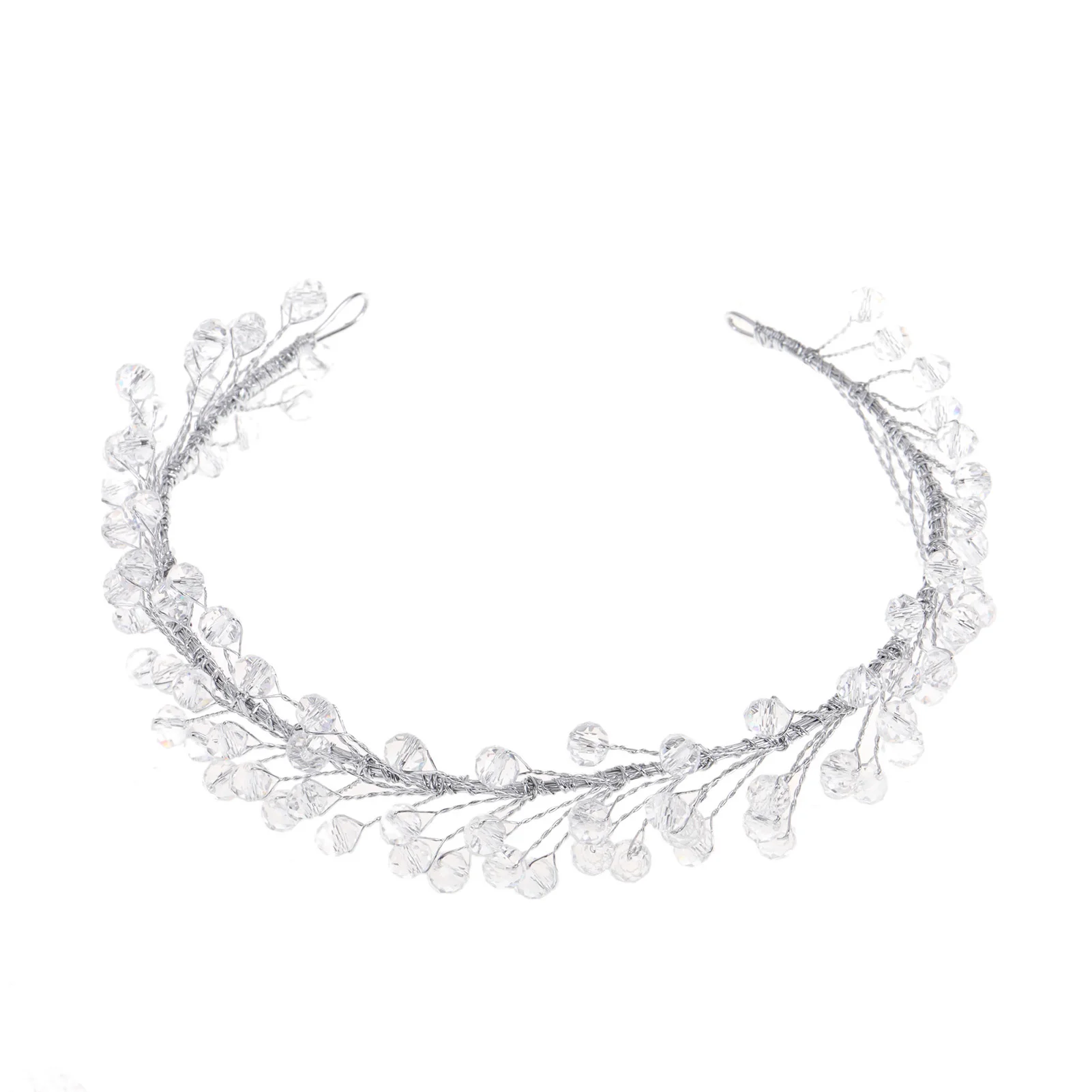 

Chain Headband Bride Headdress Handmade Hair Accessories with Acrylic Beads for Bridesmaid Wedding Party Balls