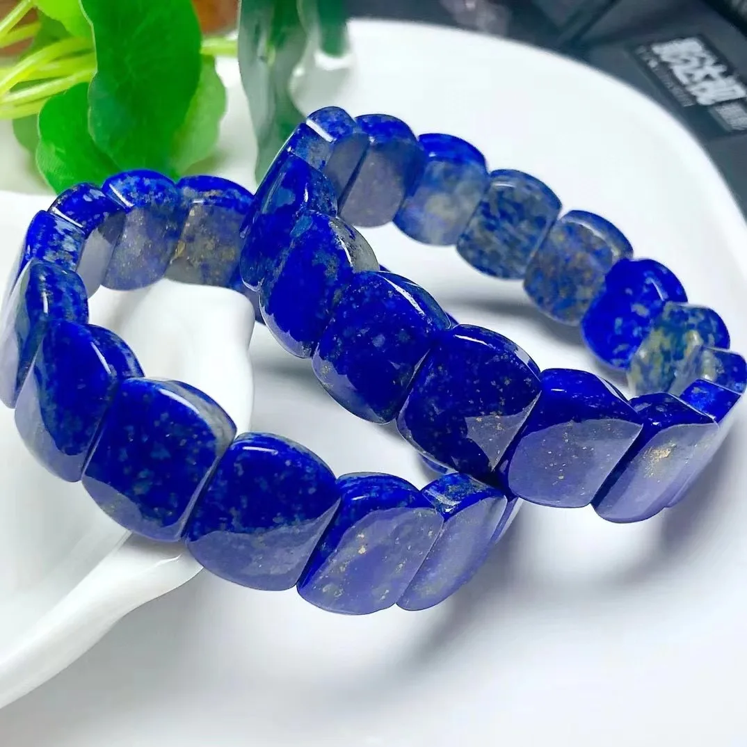 Единица 1 браслет 12*16 мм экономичный натуральный лечебный с кристаллом лазурита