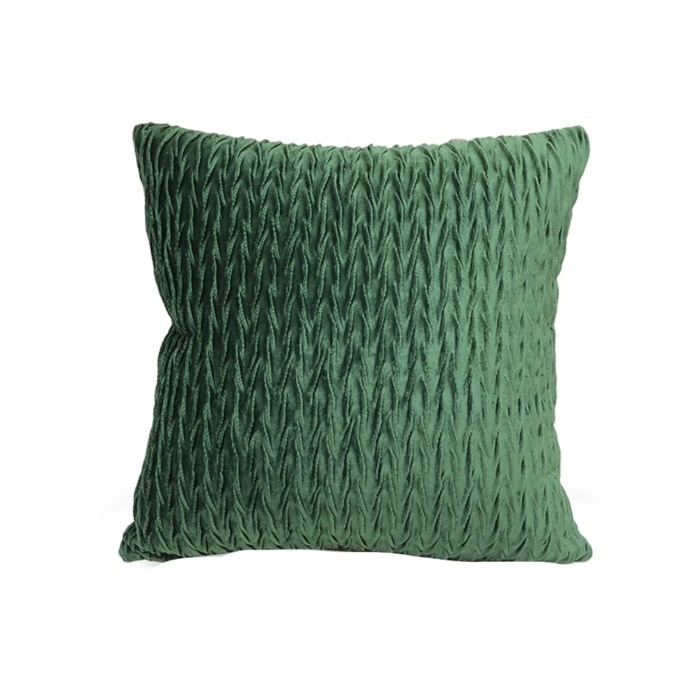 

45x45cm Office Striped Decoration Washable With Zipper Square Travel Portable Soft Velvet Home Hotel Pillow Cover Bedroom Car