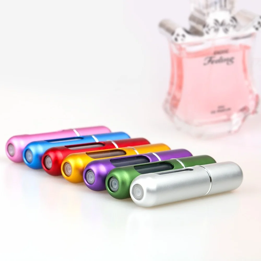 

5ml Perfume Spray Bottle Mini Portable Refillable Aluminum Atomizer Bottle 5ml Container Perfume Refill Bottle Travel