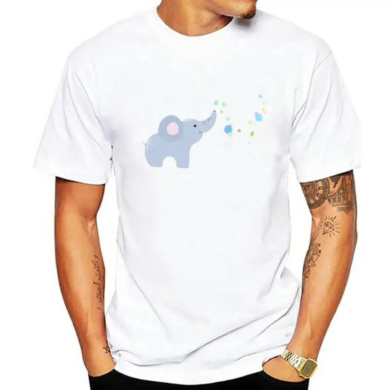 

Summer Women T-shirt Cartoon Elephant Print Tops 100% Cotton Woman Shirts Plus Size Loose Casual Tees Female Streetwear