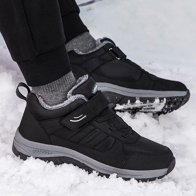 New 2022 Men's Winter Boots Warm Snow Women Boots Men High Quality Big Size 39-48 Work Casual Shoes High Top Non-slip Ankle Boot 6