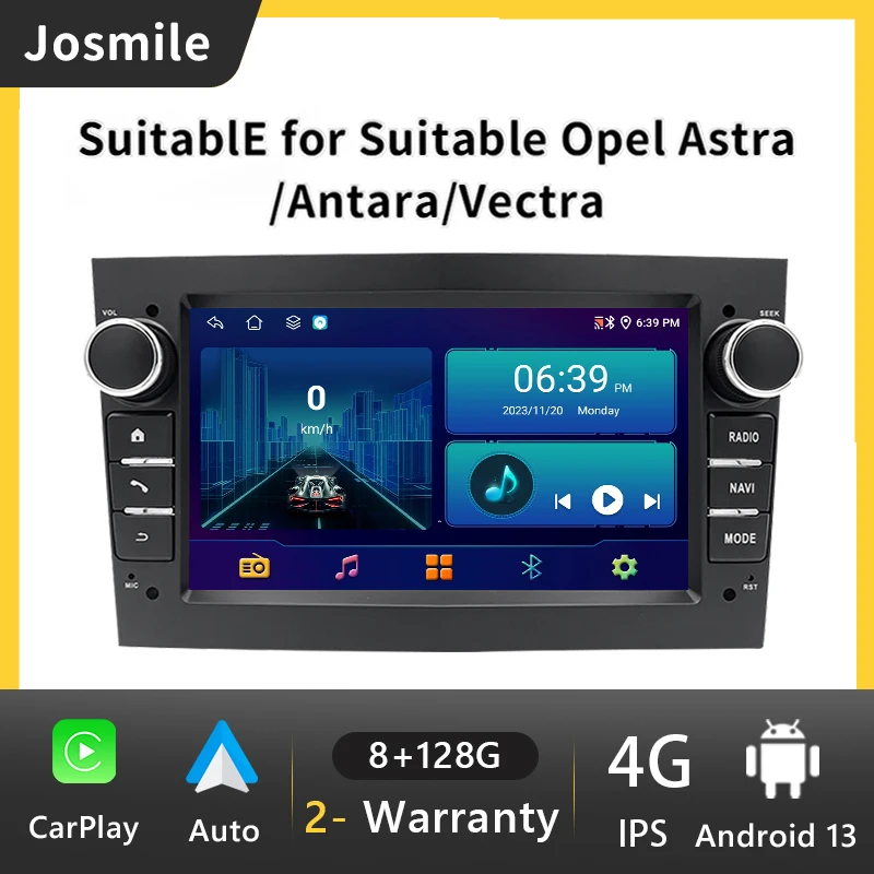 Авторадио 2 din Android 13 для Opel Vectra C Zafira B Corsa D Astra H G Jvivaro Meriva мультимедийный стерео