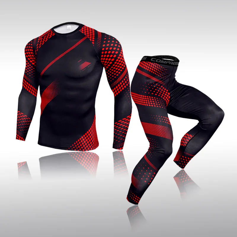 

Mens Compression Suit Gym Tights Training Sportswear Men Workout Jogging Sports Set Running Rashguard Quick Dry Tracksuit