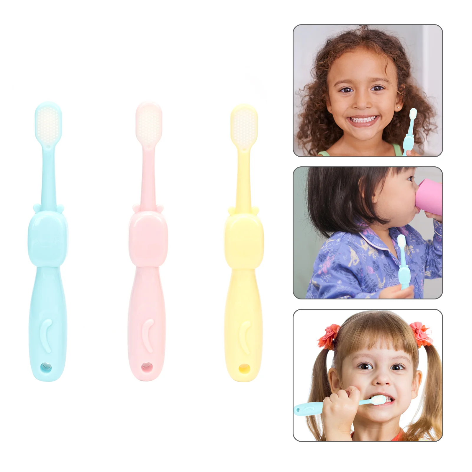 

3PCS Toothbrush Toothbrush Useful Toothbrush Cartoon Toothbrushes for Baby Kid