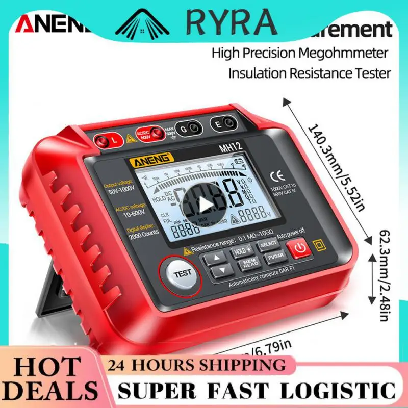 

Ac Dc Voltage Measurement Digital Megohmmeter Abs Digital Tester Data Retention Resistance Meter Tester Backlight Display Tester
