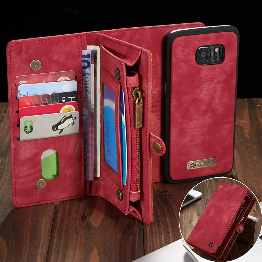 

Phone Case For Samsung Galaxy S7 Edge S8 S9 S10 Plus S10E note 8 9 10 Pro case Multi-functional Wallet Leather Magnet back cover