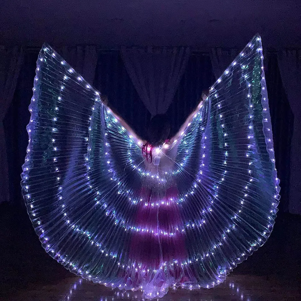 

Belly Dance Led Wings Adult Performance Fluorescent Butterfly Isis Wings Prop Carnival Costumes Accessories About 350 LED Light