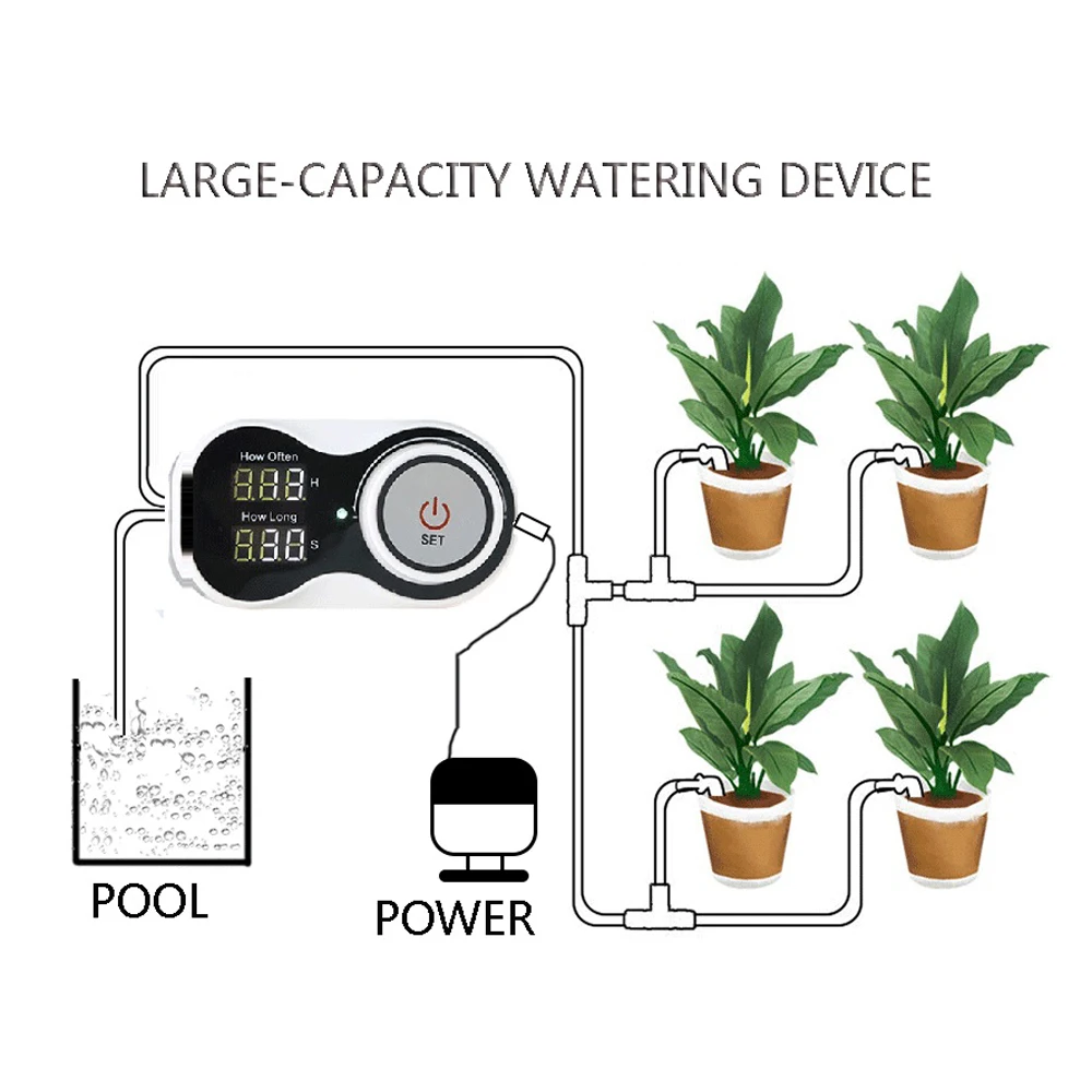 

New Smart Drip System Automatic Timer Watering Device Garden Water Pump Controller for Potted Plant Flower
