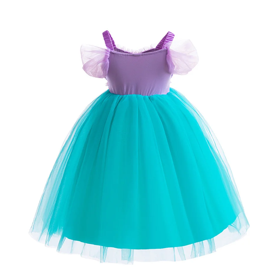 Костюм для косплея Ариэль девочек Disney летнее пляжное платье принцессы русалки