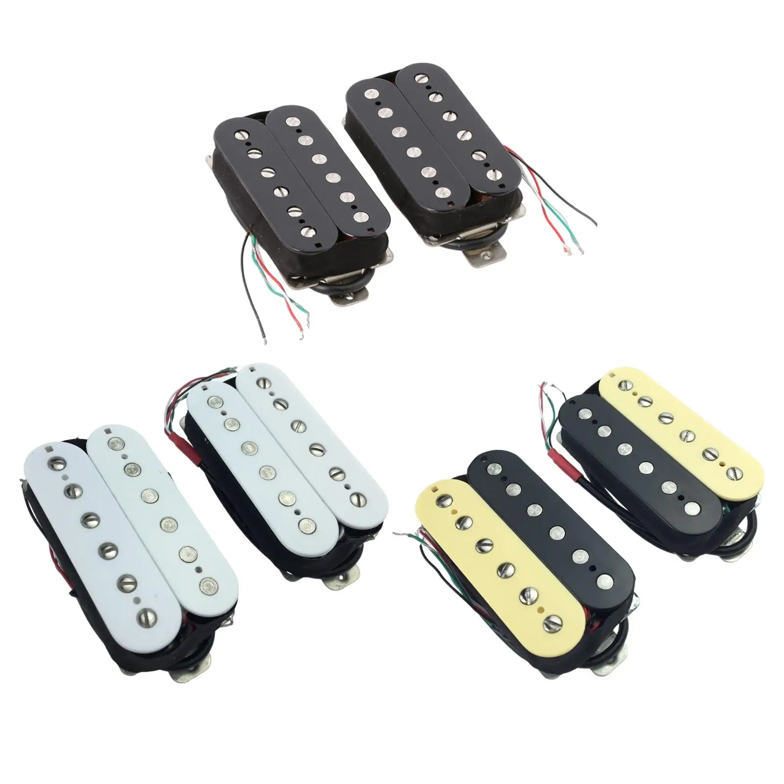 

2 Pieces Guitar Pickup Double Coil Prewired 7.5K and 15 Output Humbucker for Electric Guitar Instrument Accessory Replacement