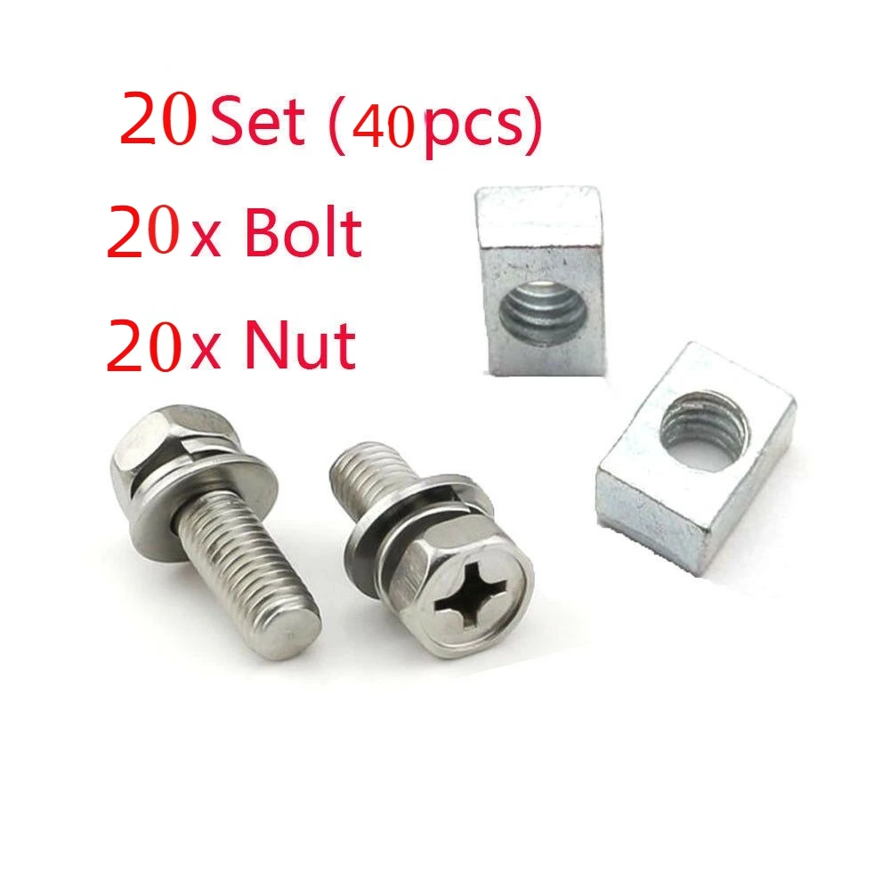 

50Set Battery Terminal Bolt Nut Kit M6x12mm M6x16mm M5x14mm M5x12mm for Motorcycle Motorbike Scooter ATV DIRT BIKE M5x10mm