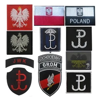 poland flag embroidery patch polish eagle special force army military patches ir reflective tactical emblem embroidered badges
