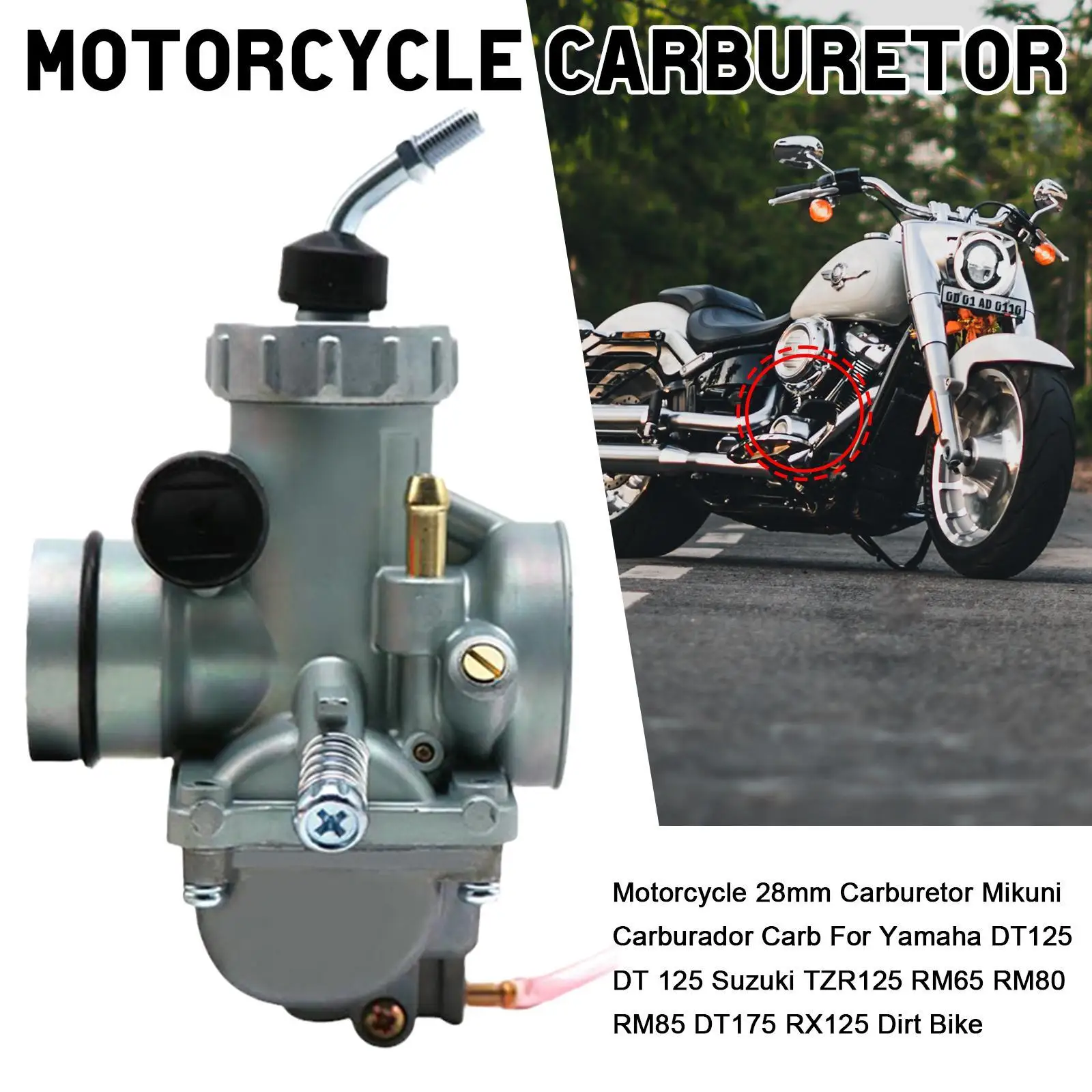 

Карбюратор для мотоцикла, КАРБЮРАТОР 28 мм Mikuni, КАРБЮРАТОР DT125 для карбюратора Mikuni VM24, масляный фильтр DT175 RX125 для TZR125 RM65