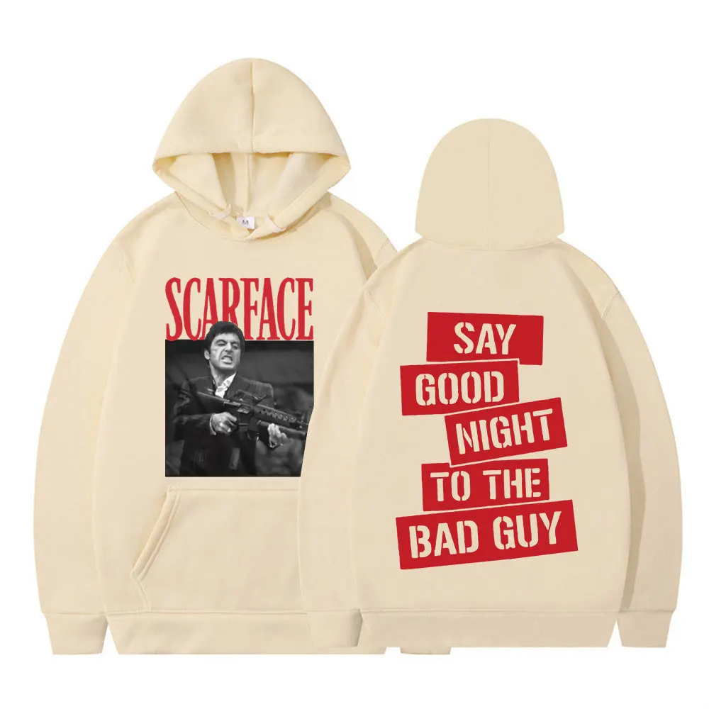 Толстовка мужская с длинным рукавом и принтом со слоганом Тони Монтана |