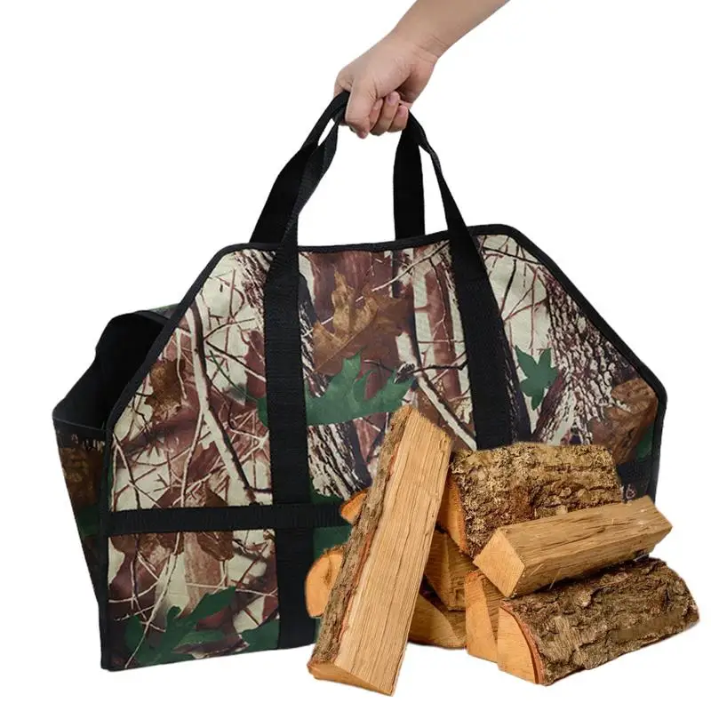 

Firewood Carrier Wood Storage Organizer Holder Multifunctional Log Carrier Match Bag Firewood Carry Pouch With Handle For Supply