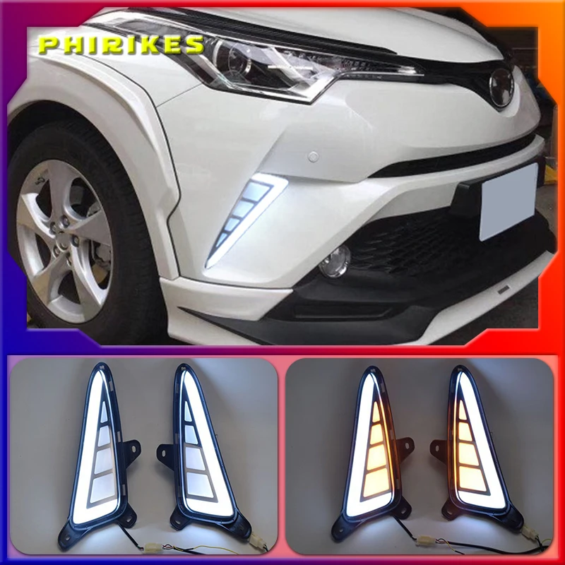 

Дневные ходовые огсветильник для Toyota CHR 2016, 2017, 2018, 2019, 2 шт.