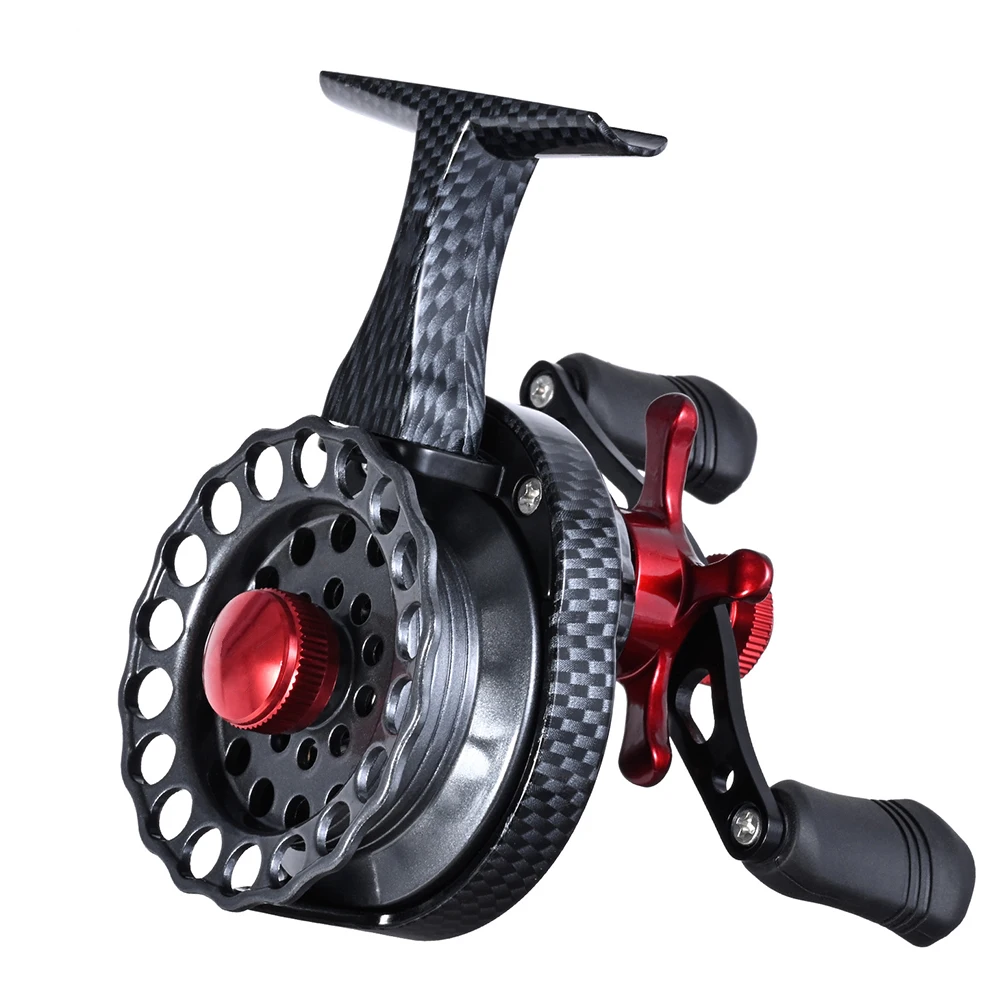 

Ice Fishing Reel Ultra Smooth Strength 4+1 Ball Bearings Ice Fishing Reel Metal + Nylon Spool For Freshwater Saltwater Fishing