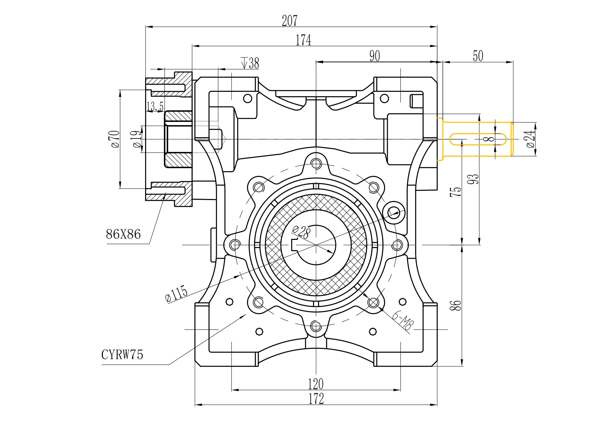 CHENYUE редуктор скорости червячной коробки передач с высоким крутящим моментом