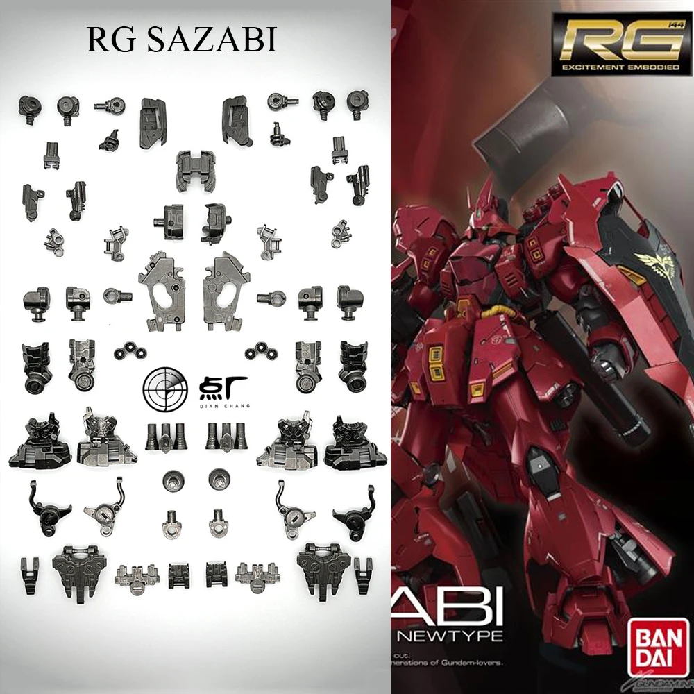 

SUIT FOR DIAN CHANG RG 1/144 MSN-04 SAZABI Alloy POM Framework Accessories Metal Parts Assembly Model Kit Action Toy Figure Gift