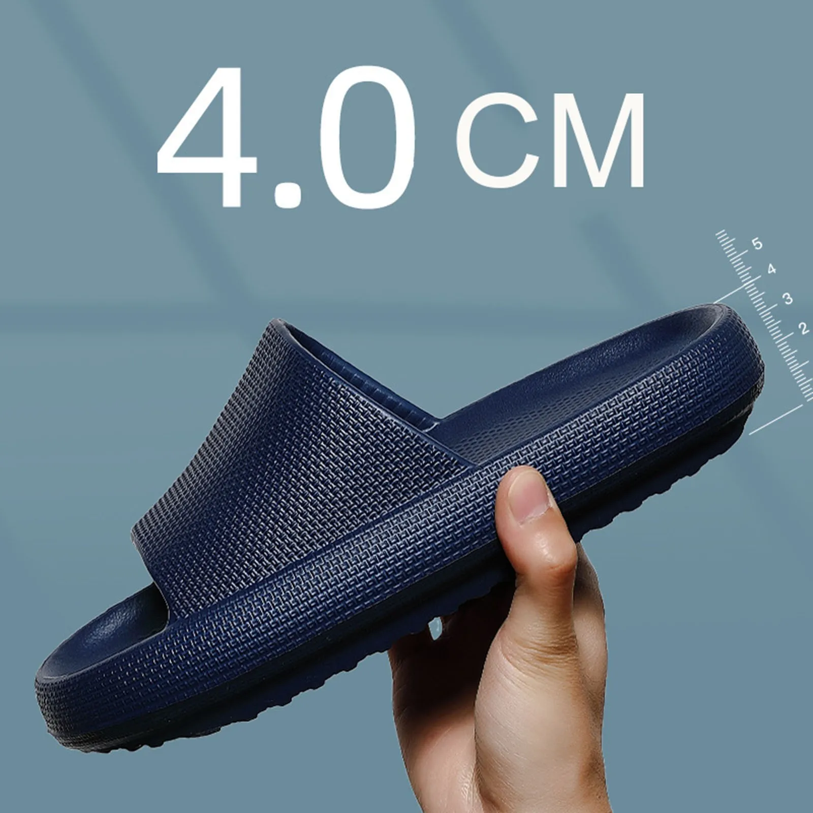 

Fashion Slippers Thick Platform Shoes Indoor Home EVA Slides Non-slip Summer Beach Sandals Men Hotel Bathroom Shoes Flip Flops