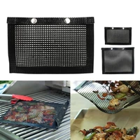 reusable bbq grill mesh bag barbecue baking isolation pad outdoor picnic camping bbq kitchen tools non stick bbq grill mesh bag