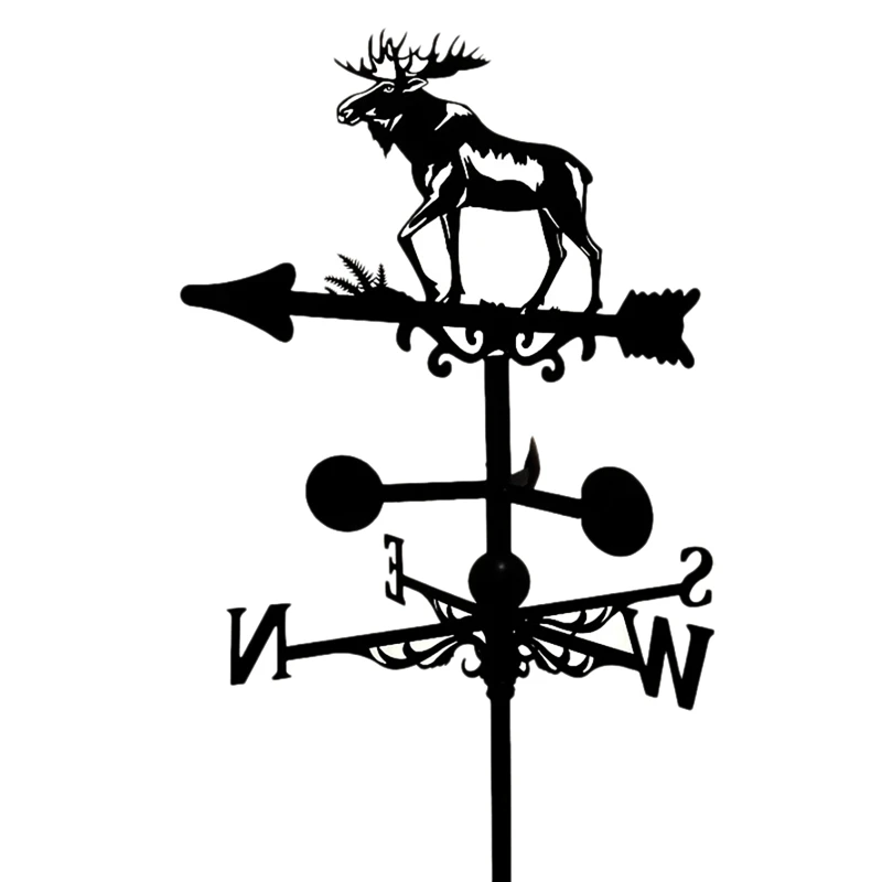 

Elk Weather Vane Stainless Steel Wind Vane for House Garage Cupola Garden Roof Paddock Wind Direction Indicator