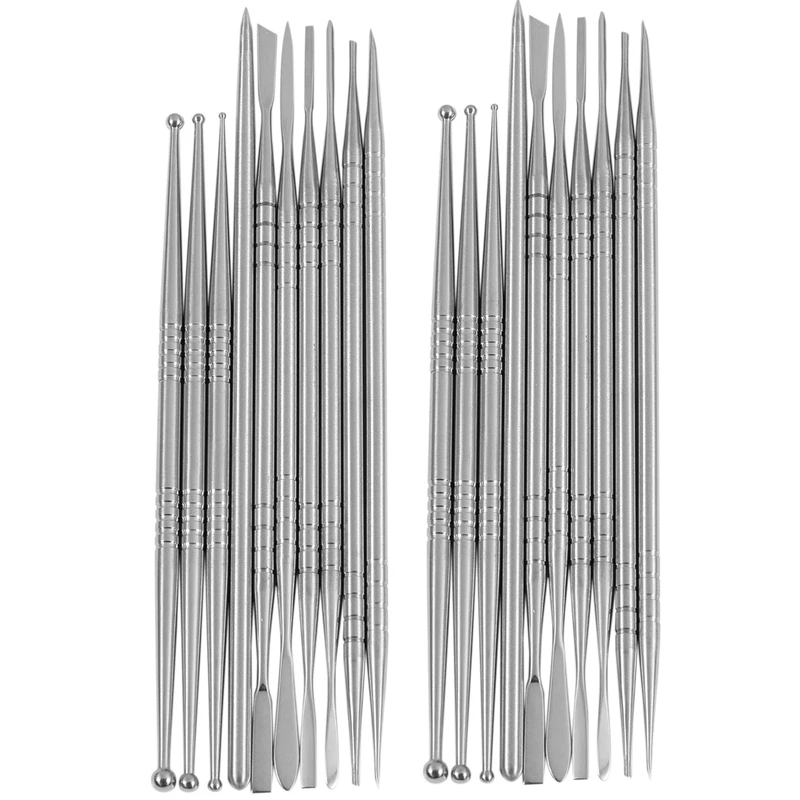 

20Pcs Stainless Steel Clay Sculpture Engrave Tools For Modeling Carving Crafts Ceramic Sculpting Tools