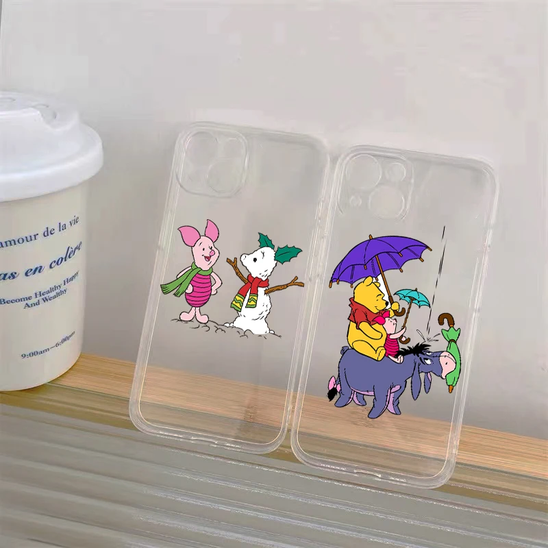 

Cartoon Pooh Bear Edward Pooh For Apple iPhone 13 12 11 Pro 12 13 Mini X XR XS Max SE 6 6S 7 8 Plus Clear Phone Case Cases