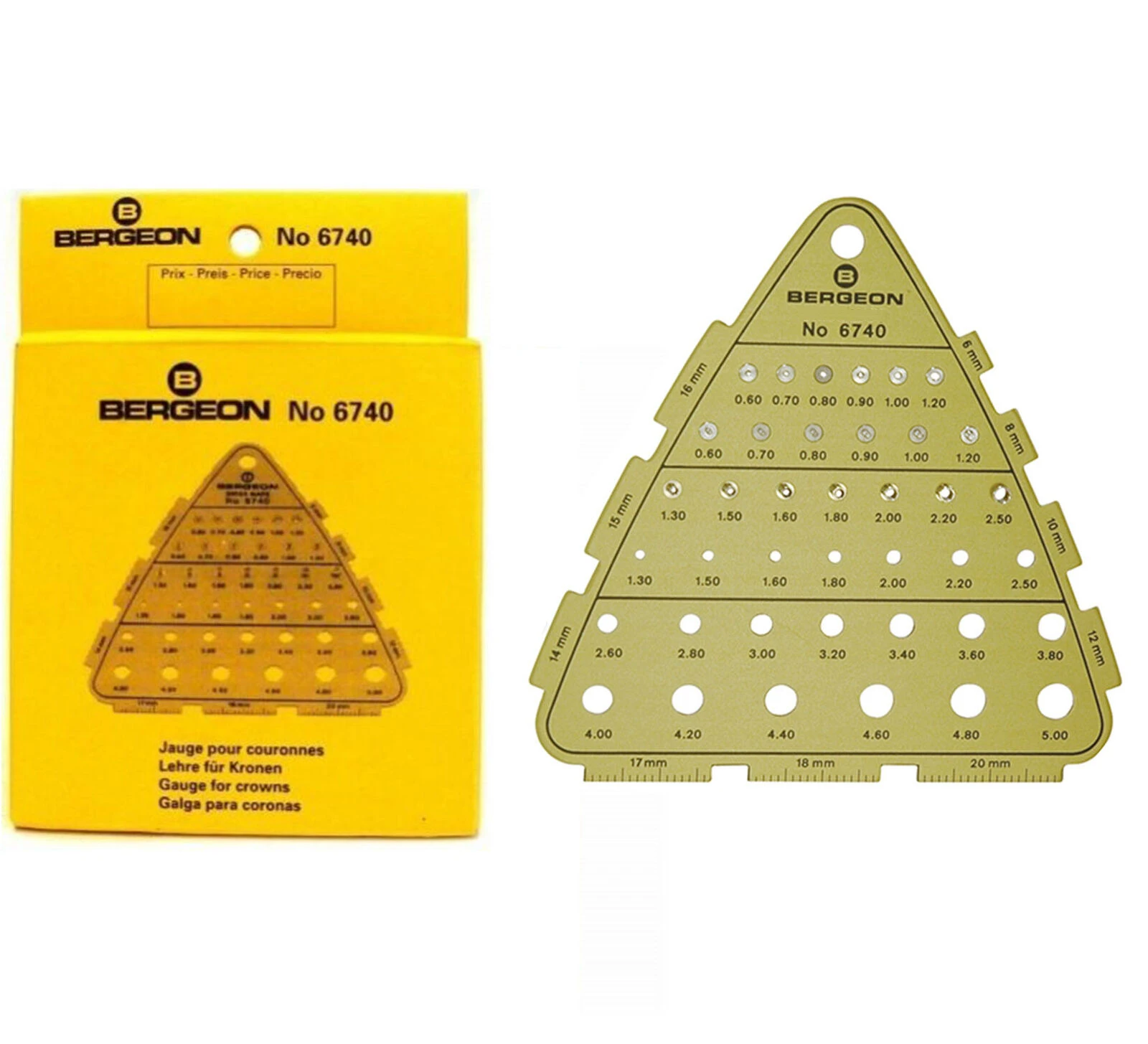 

Swiss Bergeon 6740 Universal Watch Crown Gauge Measuring Thread & Diameter for watchmaker