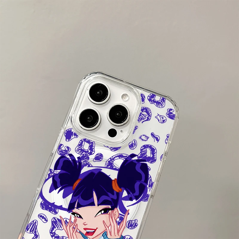 Фото Чехол W-Winxs C-Clubs Princess Mononoke Bloom Tecna для iPhone 17 Air 16 15 14 13 12 11 Pro Max, акриловый, с поддержкой беспроводной зарядки №2